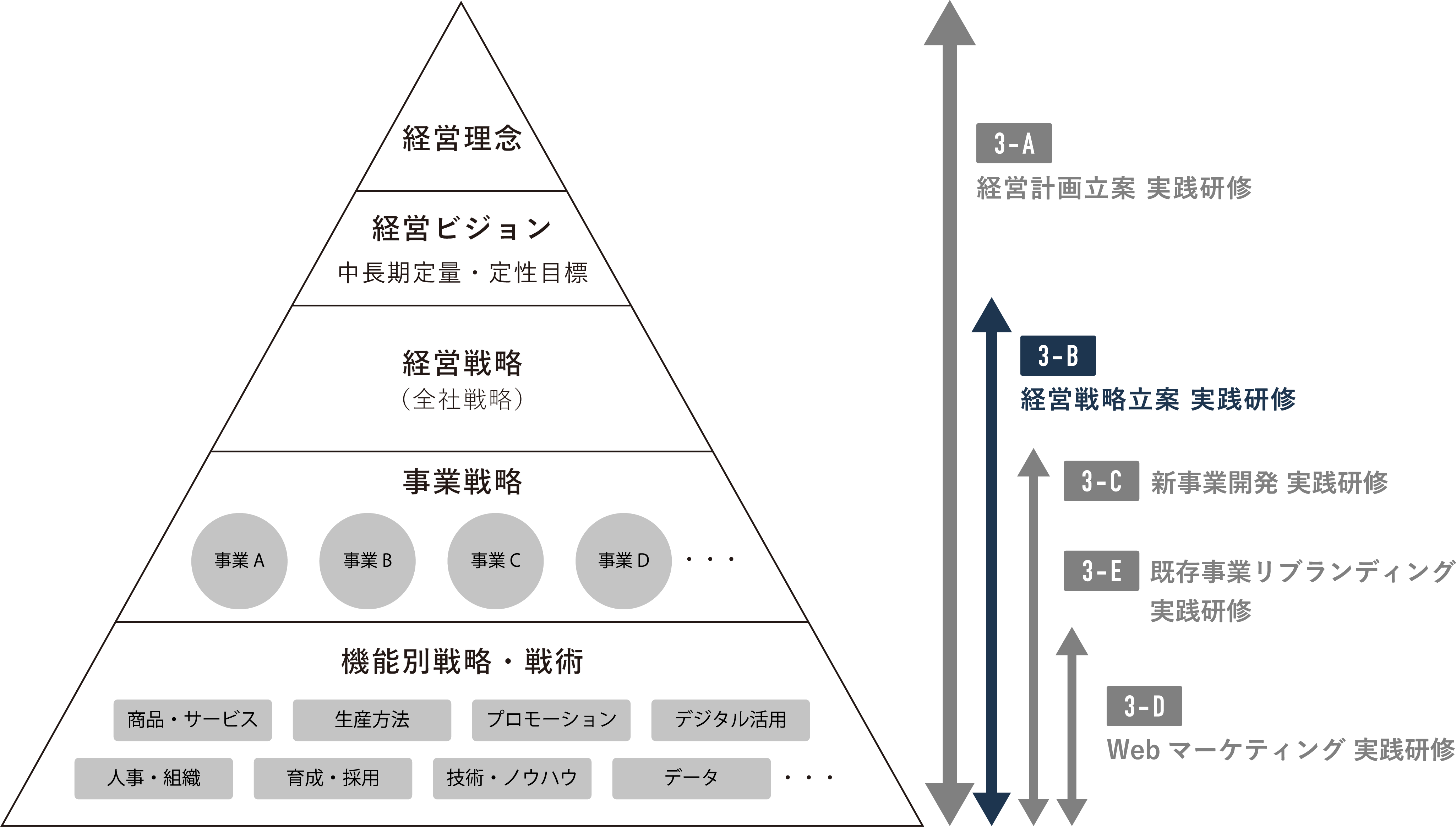 経営戦略立案 実践型研修の範囲